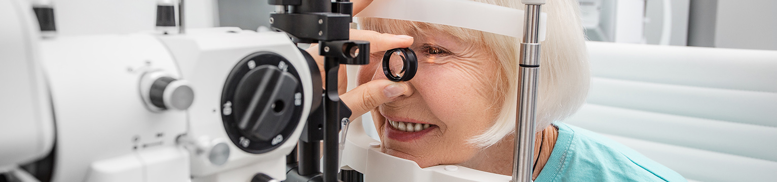 Older woman during an eye exam