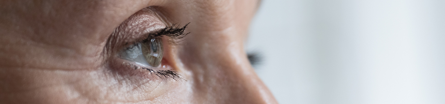 Closeup of the side of a woman's eyes