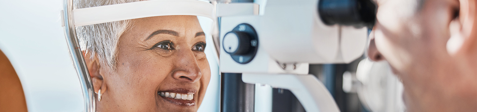 Older woman during an eye exam